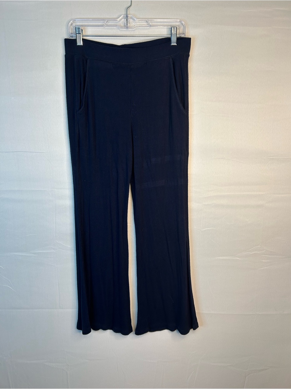 Anthropologie Saturday Sunday Navy High Rise Wide Leg Pull On Pants - MEDIUM 118